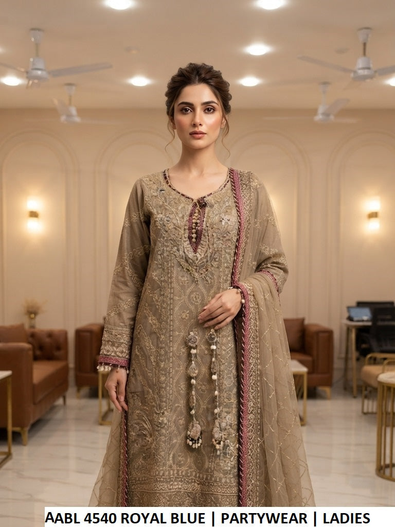 ABL 4540 ROYAL BLUE  | DOUBLE DUPATTA