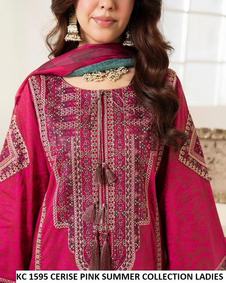 Karma Flora 1595 Cerise Pink