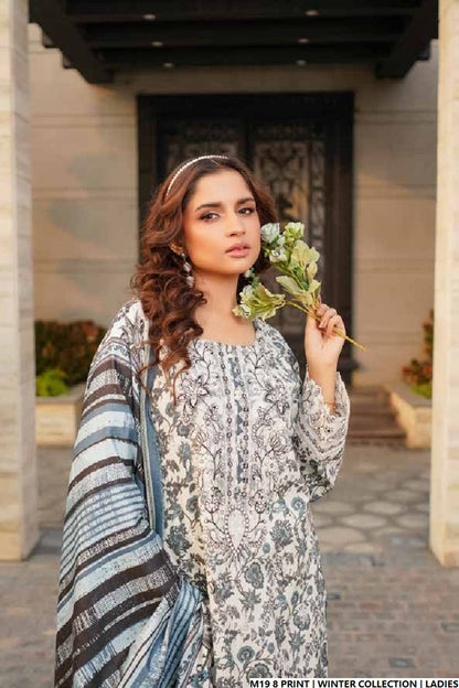 Pakistani women's lawn A-Line printed casual shirt side view