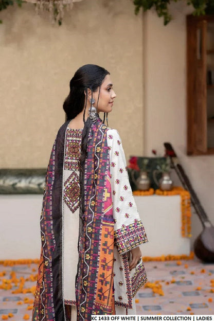 KC 1433  PEARL WHITE | FARSHI SHALWAR
