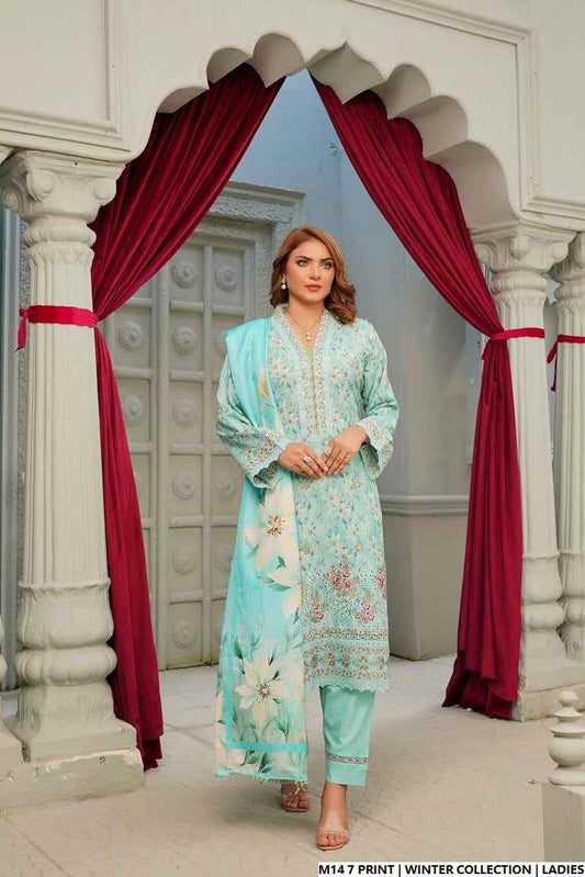Pakistani women's lawn A-Line printed casual shirt side view