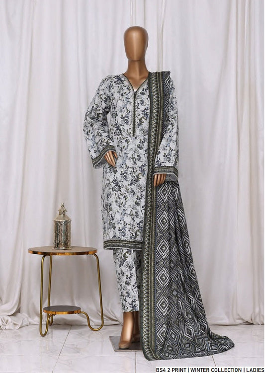 Pakistani women's lawn A-Line printed casual shirt side view