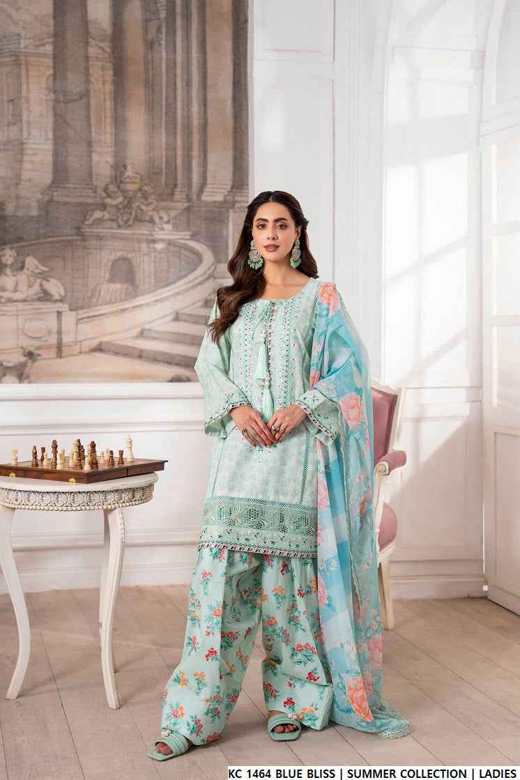 KC 1464 BLUE BLISS | FARSHI SHALWAR
