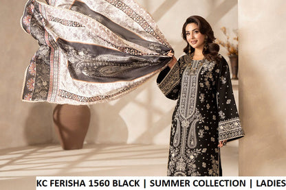 Pakistani women's black cotton long straight shirt plazo back view