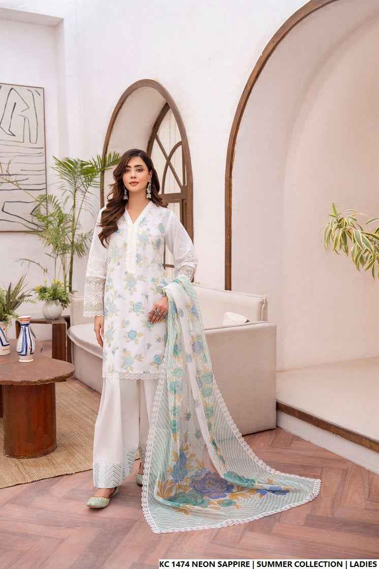 KC 1474 NEON SAPPHIRE FARSHI SHALWAR