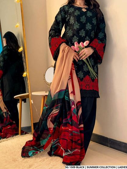 SG 1509 BLACK | FARSHI SHALWAR