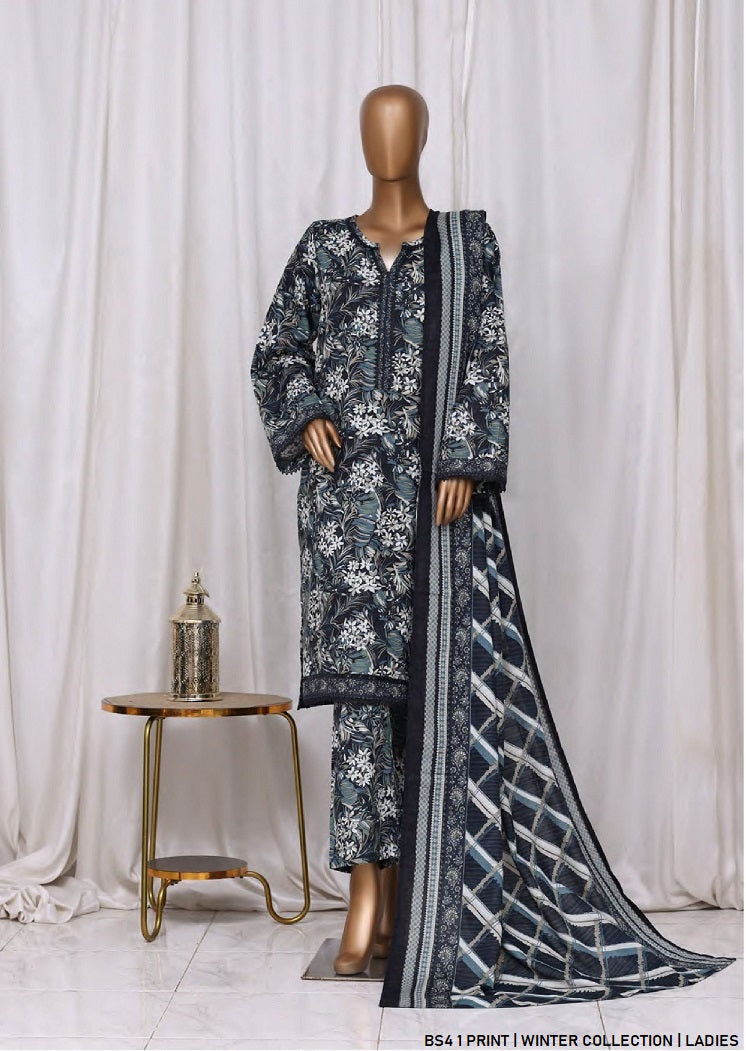 Pakistani women's lawn A-Line printed casual shirt side view