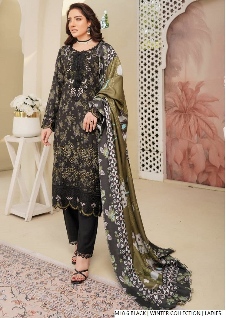 Black lawn Pakistani women's A-Line casual shirt side view