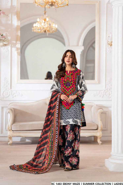 KC 1463 EBONY MAZE | FARSHI SHALWAR