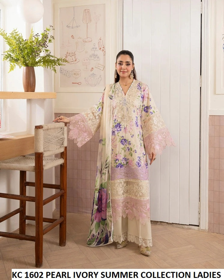 Karma Flora 1602 Pearl Ivory