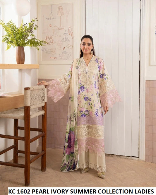 Karma Flora 1602 Pearl Ivory