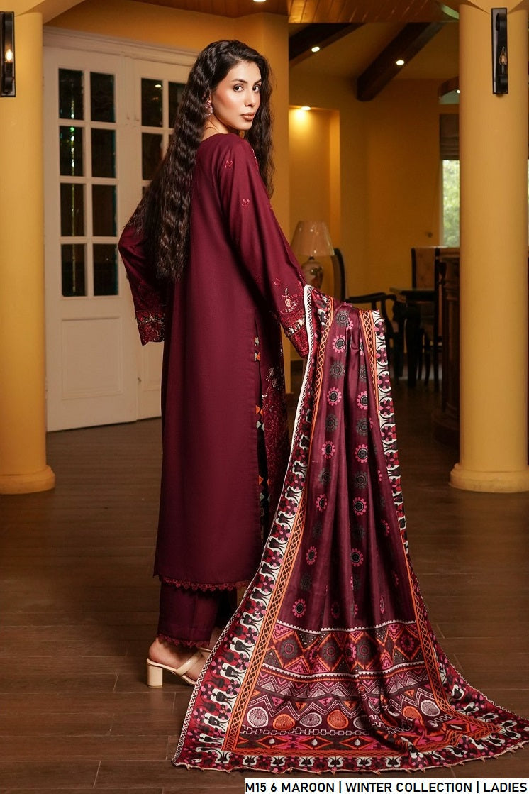 Pakistani women's maroon lawn A-Line casual shirt detail view