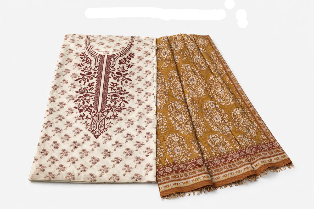 Lawn 2-piece summer collection - Pakistani women's casual lightweight lawn suit front view