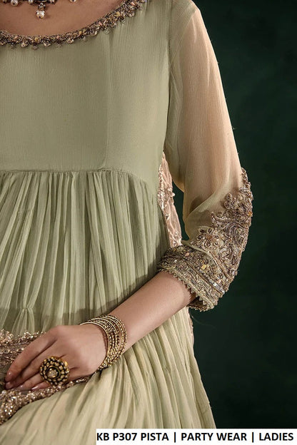 KB P307 PISTA - Pista Crinkle Chiffon Frock