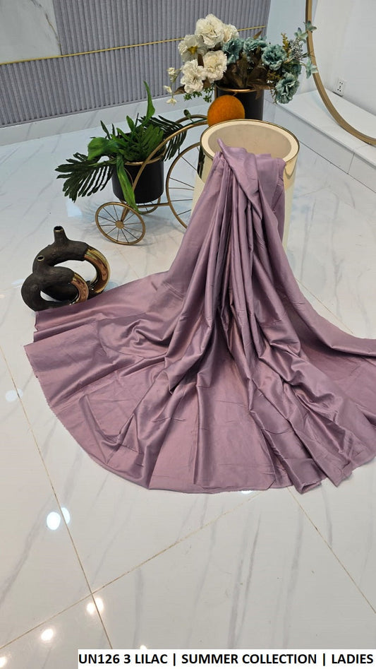 Cotton 2-piece summer collection lilac - Pakistani women's casual lightweight cotton suit front view