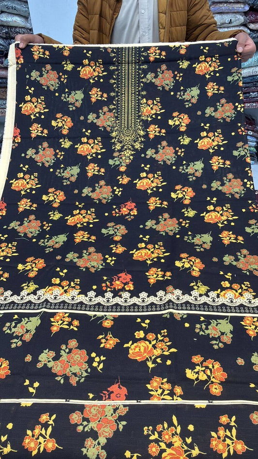 Khaddar single shirt - Pakistani women's winter casual warm khaddar shirt front view