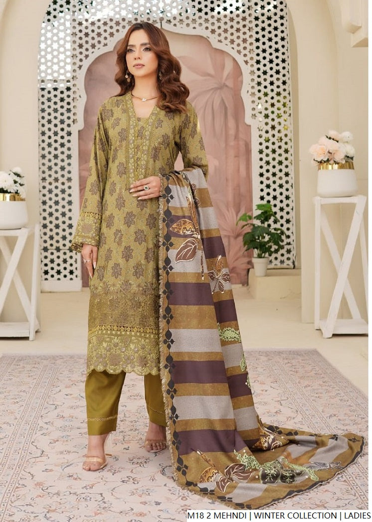 Mehndi green lawn Pakistani women's A-Line casual shirt side view