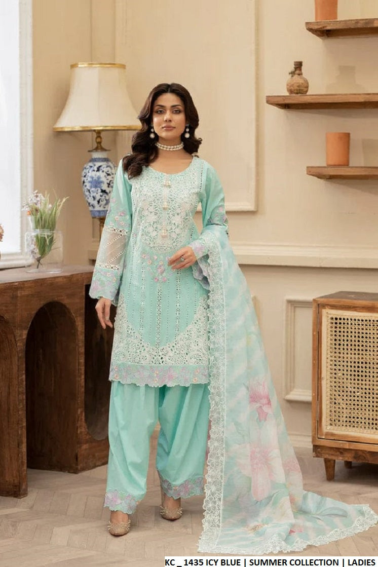 KC 1435 ICY BLUE | FARSHI SHALWAR