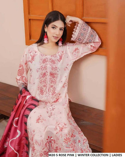 Rose pink lawn Pakistani women's A-Line casual shirt side view