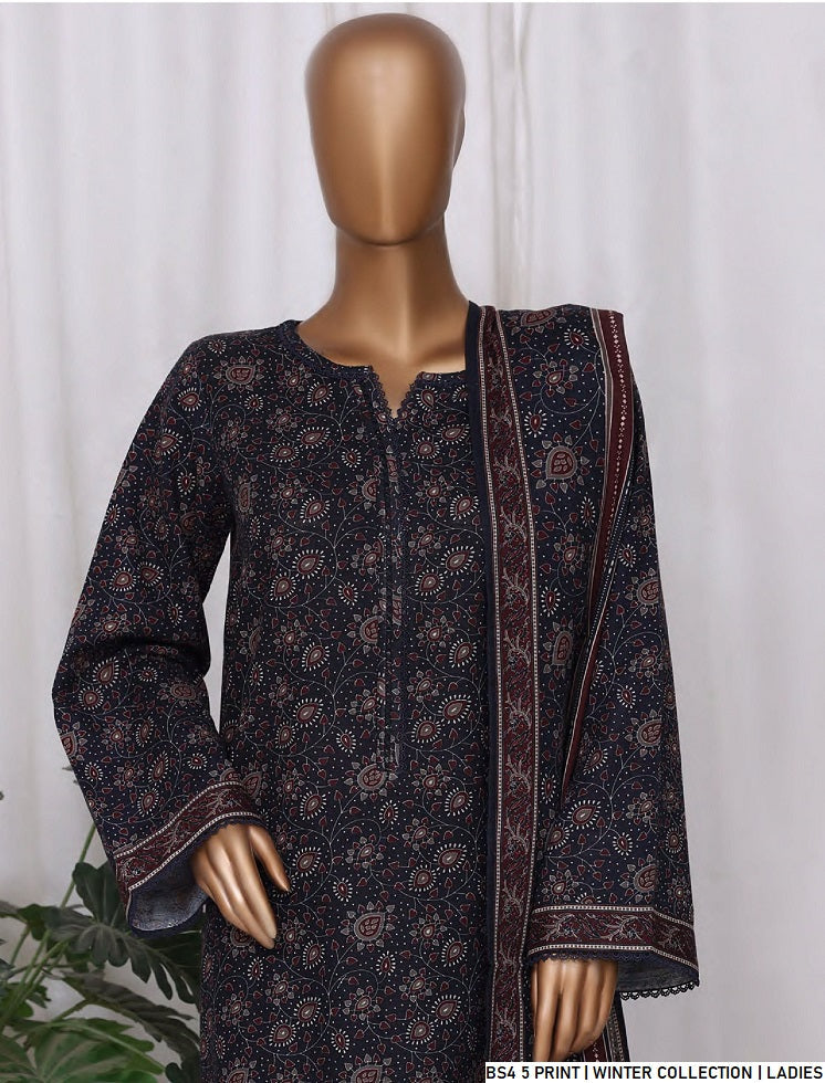 Lawn A-Line printed shirt - Pakistani women's casual summer outfit with cotton trouser and lawn dupatta front view