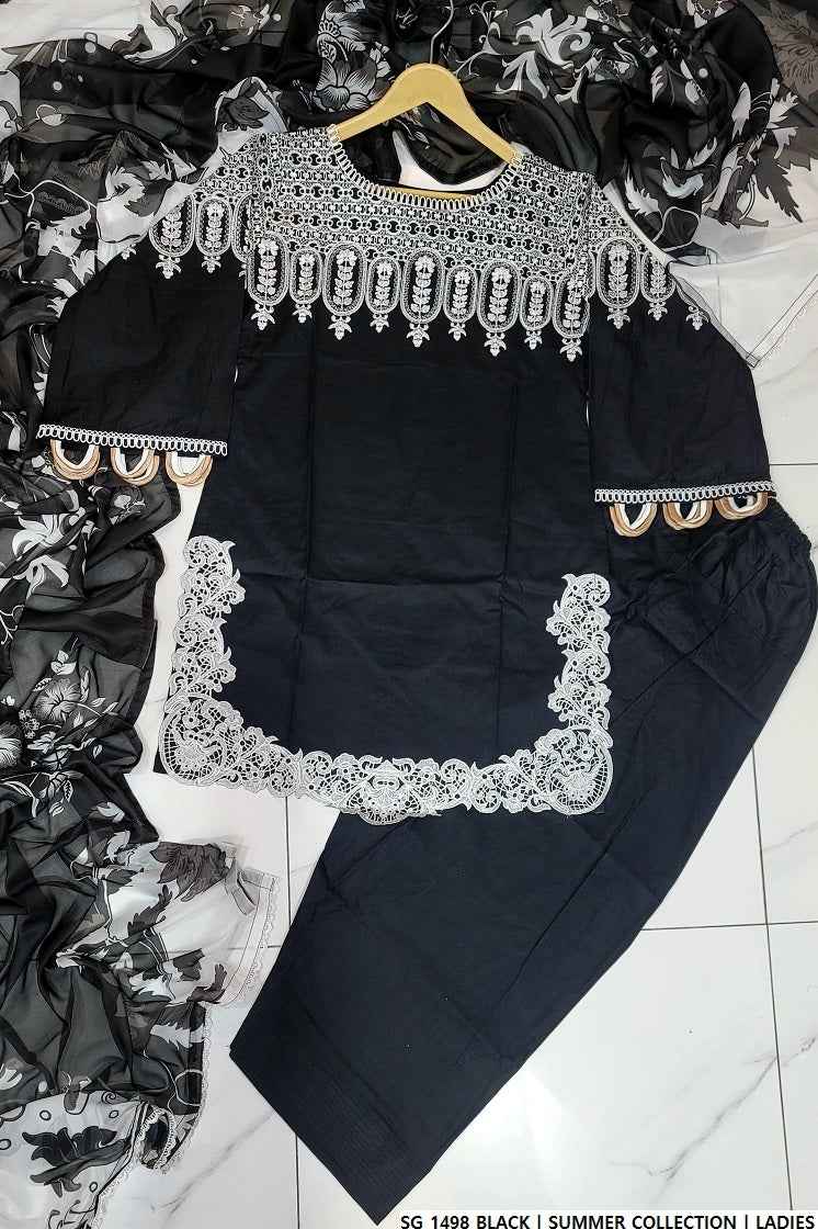 SG 1498 BLACK | FARSHI SHALWAR