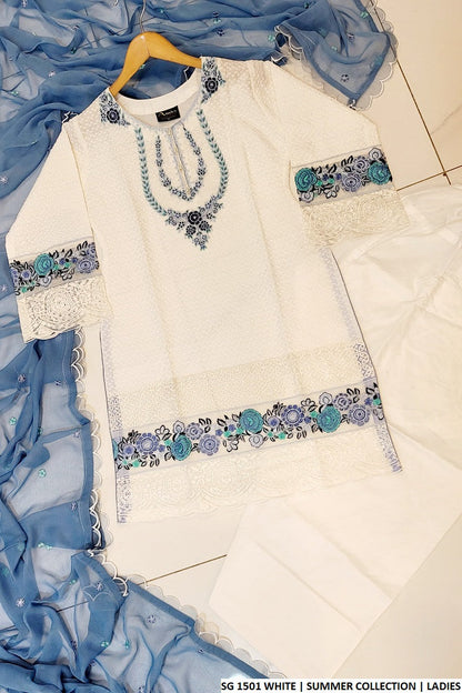 SG 1501 WHITE FARSHI SHALWAR