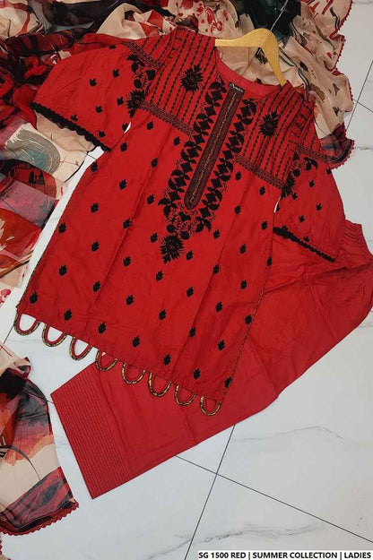 SG 1500 RED | FARSHI SHALWAR
