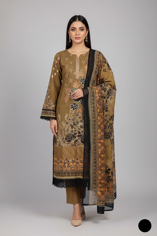Lawn A-Line suit SG15 63 - Pakistani women's summer dress with digital printed dupatta front view