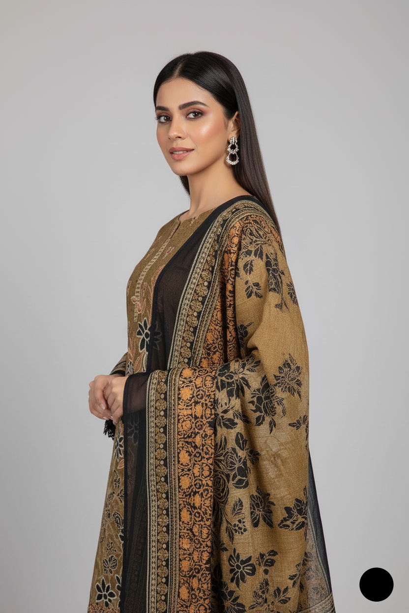 SG15 63 PRT Lawn women's A-Line Pakistani summer 3-piece outfit side view