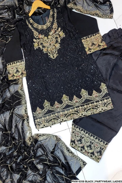 PNW 6358 BLACK | FERSHI SHALWAR