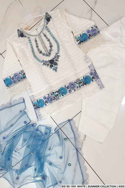 KD SG 1501 WHITE | FARSHI SHALWAR