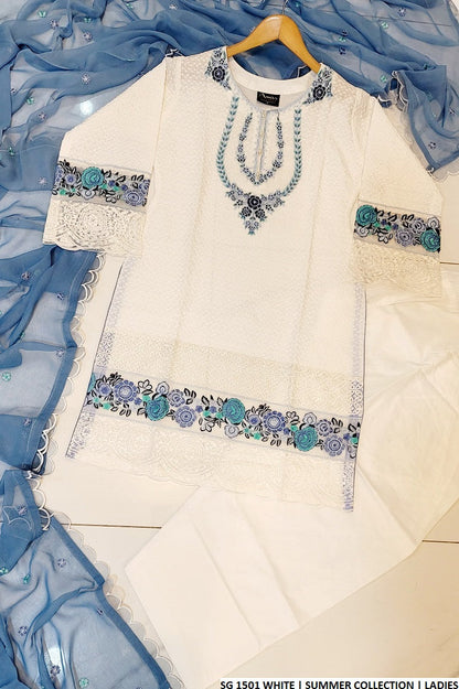 SG 1501 WHITE FARSHI SHALWAR