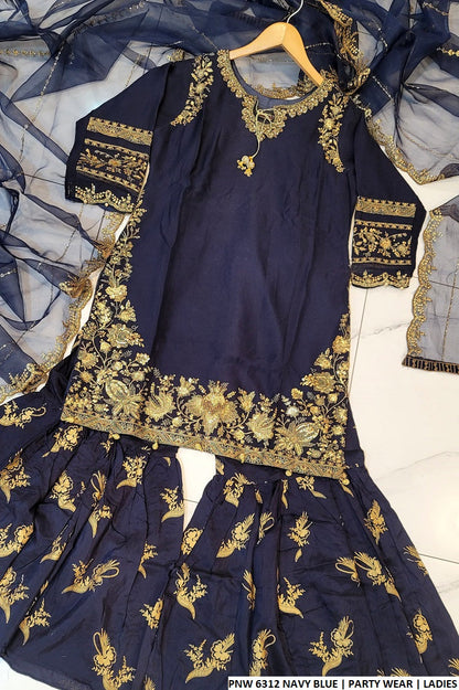 PNW 6312 Chiffon Ready to Wear 3 Piece Suit