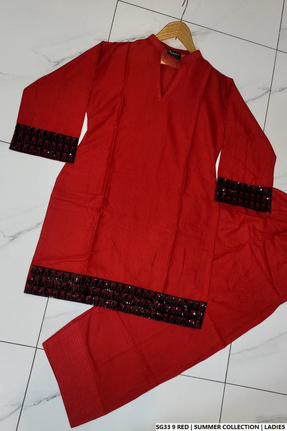 SG33 9 RED | FARSHI SHALWAR