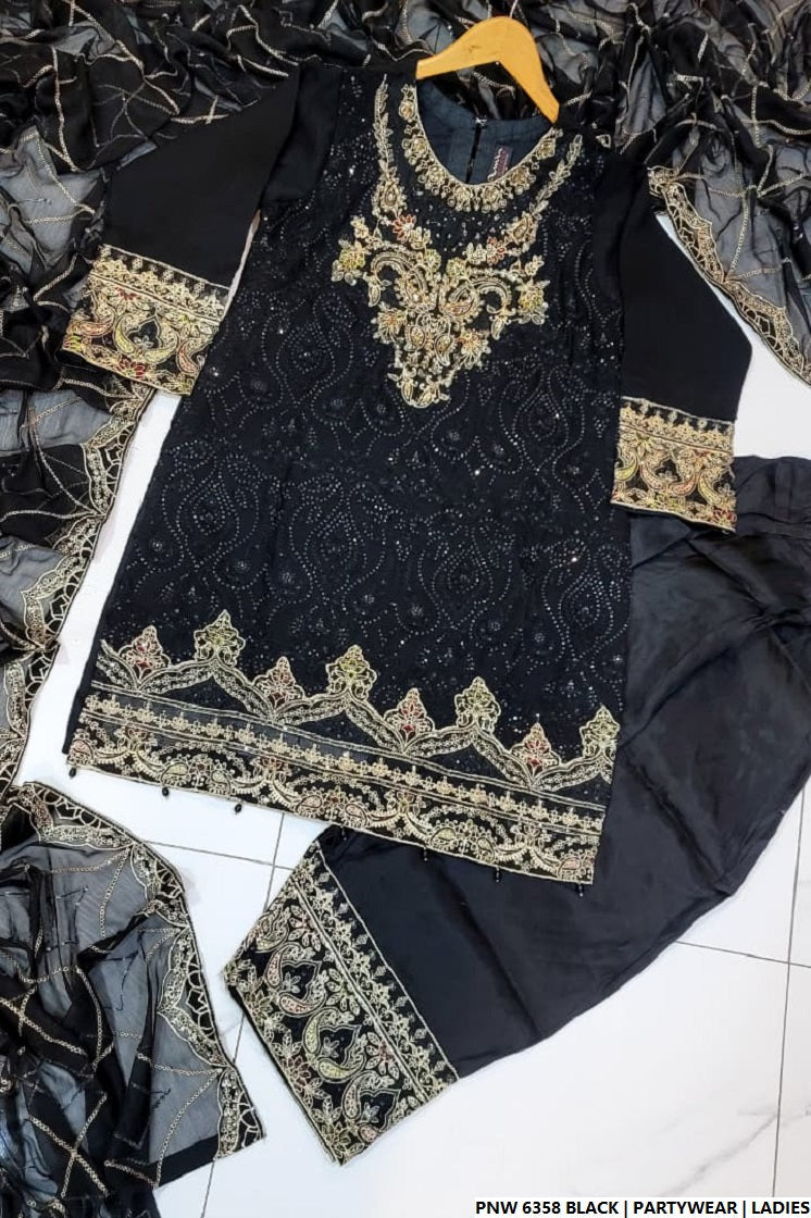 PNW 6358 BLACK | FERSHI SHALWAR
