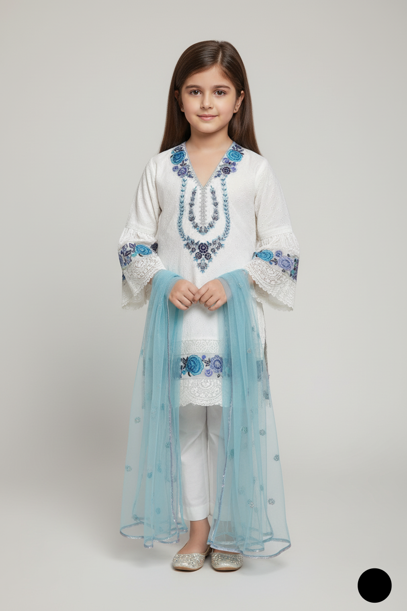 KD SG 1501 WHITE | FARSHI SHALWAR