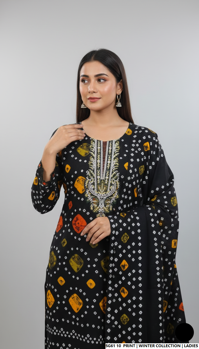 Pakistani women's lawn A-Line printed casual shirt side view