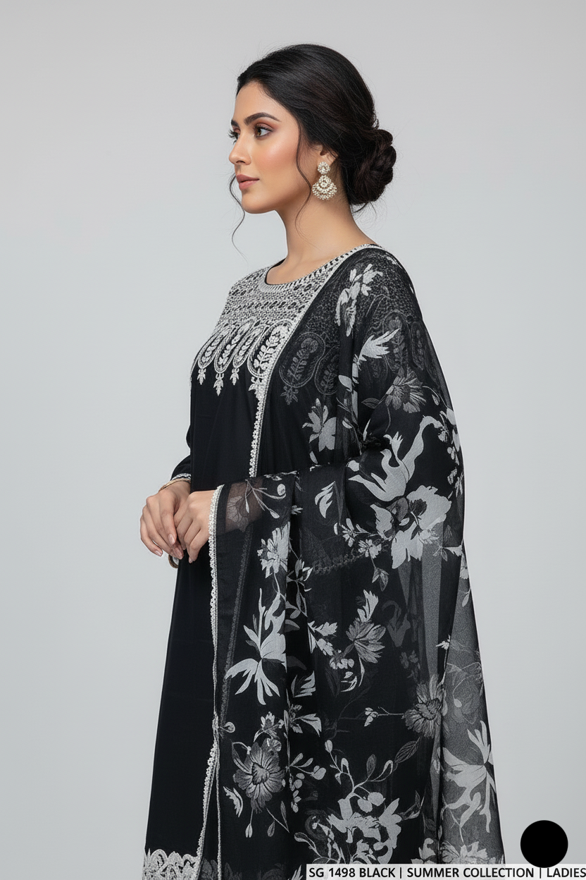 SG 1498 BLACK | FARSHI SHALWAR