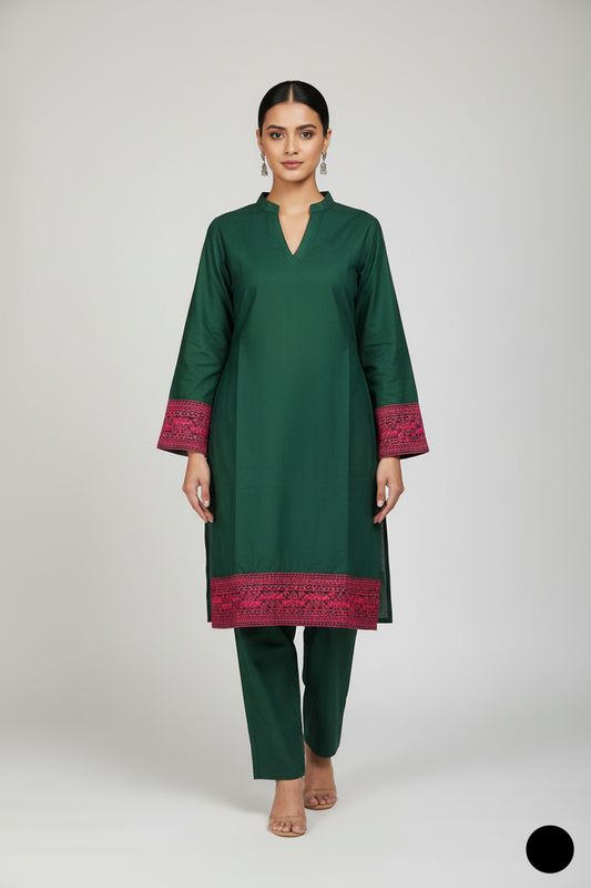 SG33 3 | BOTTLE GREEN | FARSHI SHALWAR