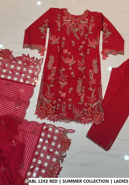 Pakistani women's maroon cotton A-Line shirt back view